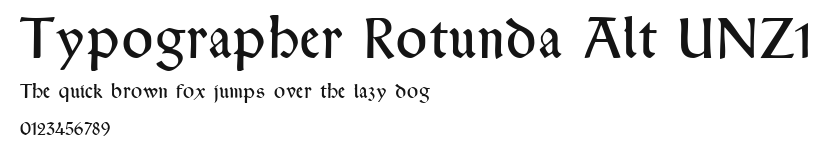 Typographer Rotunda Alt UNZ1 Preview