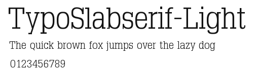 TypoSlabserif-Light Preview
