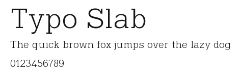 Typo Slab Preview