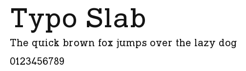 Typo Slab Preview