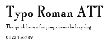 Typo Roman ATT Preview