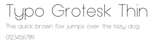 Typo Grotesk Thin Preview