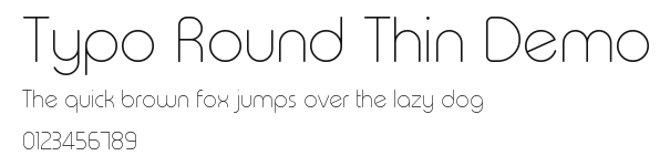 Typo Round Thin Demo Preview