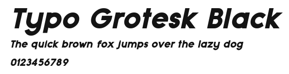 Typo Grotesk Black Preview