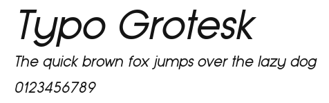 Typo Grotesk Preview
