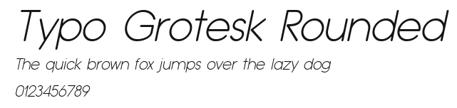 Typo Grotesk Rounded Preview