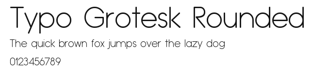 Typo Grotesk Rounded Preview