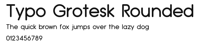 Typo Grotesk Rounded Preview
