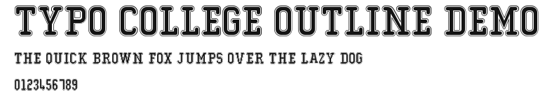 Typo College Outline Demo Preview