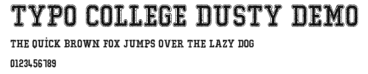 Typo College Dusty Demo Preview