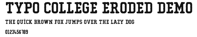 Typo College Eroded Demo Preview