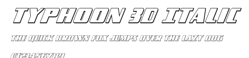 Typhoon 3D Italic Preview