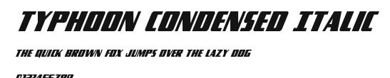 Typhoon Condensed Italic Preview