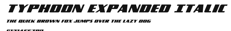 Typhoon Expanded Italic Preview
