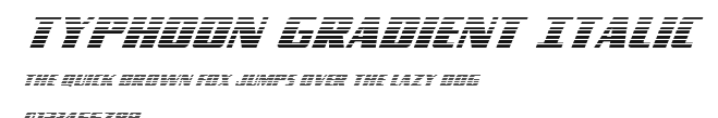 Typhoon Gradient Italic Preview
