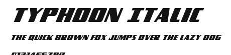 Typhoon Italic Preview