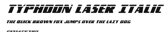 Typhoon Laser Italic Preview