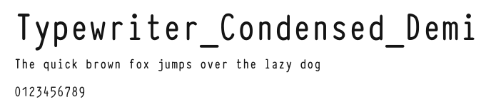 Typewriter_Condensed_Demi Preview