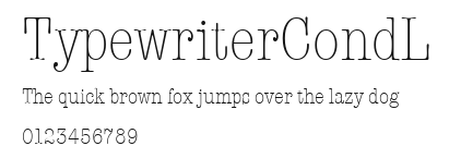 TypewriterCondL Preview