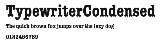 TypewriterCondensed Preview
