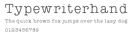 Typewriterhand Preview