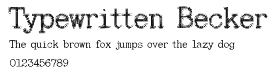 Typewritten Becker Preview
