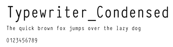 Typewriter_Condensed Preview