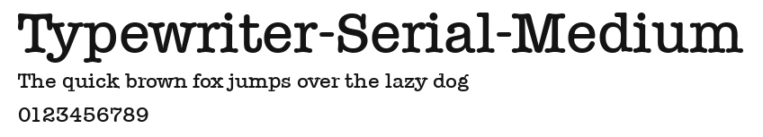 Typewriter-Serial-Medium Preview