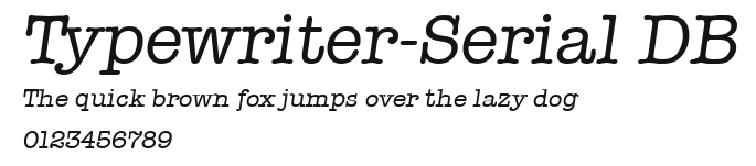 Typewriter-Serial DB Preview