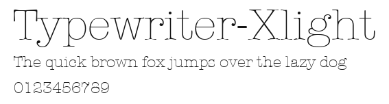 Typewriter-Xlight Preview