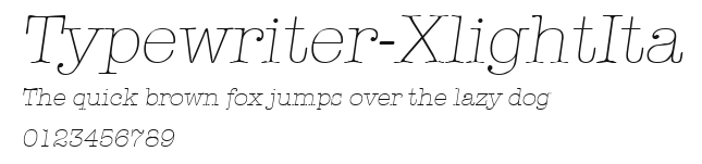 Typewriter-XlightIta Preview