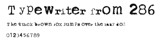 Typewriter from 286 Preview