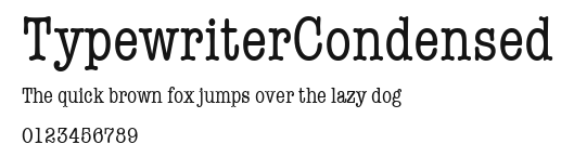 TypewriterCondensed Preview