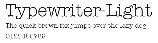 Typewriter-Light Preview