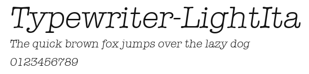 Typewriter-LightIta Preview