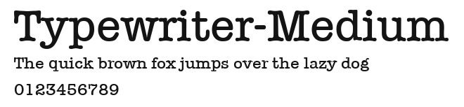 Typewriter-Medium Preview