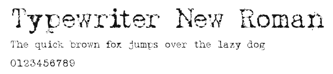 Typewriter New Roman Preview