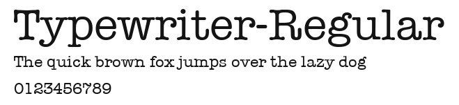 Typewriter-Regular Preview