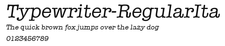 Typewriter-RegularIta Preview