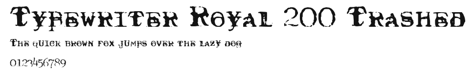 Typewriter Royal 200 Trashed Preview