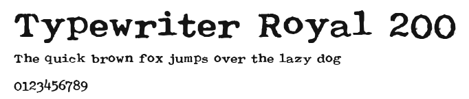 Typewriter Royal 200 Preview