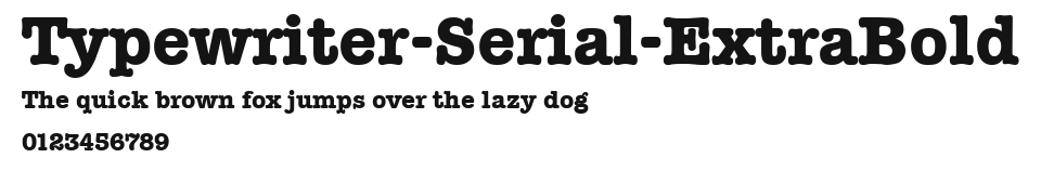 Typewriter-Serial-ExtraBold Preview