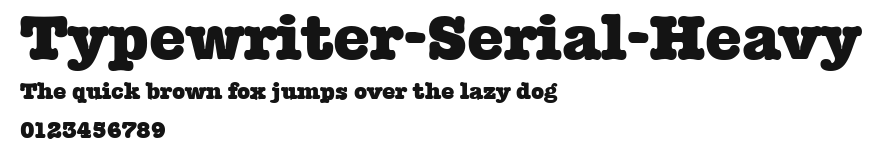 Typewriter-Serial-Heavy Preview