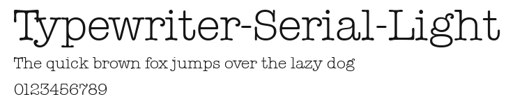 Typewriter-Serial-Light Preview