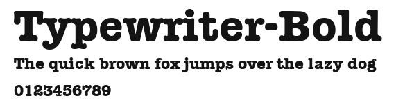 Typewriter-Bold Preview