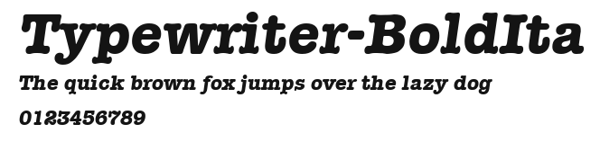 Typewriter-BoldIta Preview
