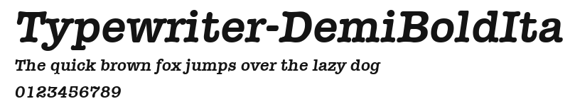 Typewriter-DemiBoldIta Preview