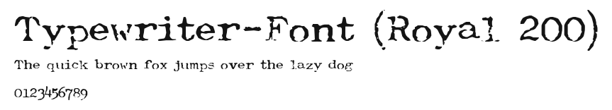 Typewriter-Font (Royal 200) Preview
