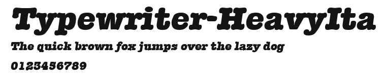 Typewriter-HeavyIta Preview