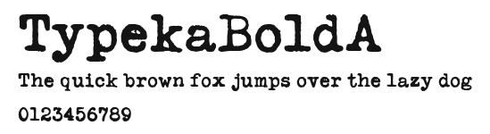 TypekaBoldA Preview